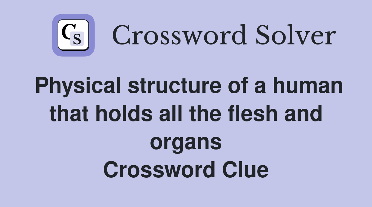 physical representation crossword clue 6 letters